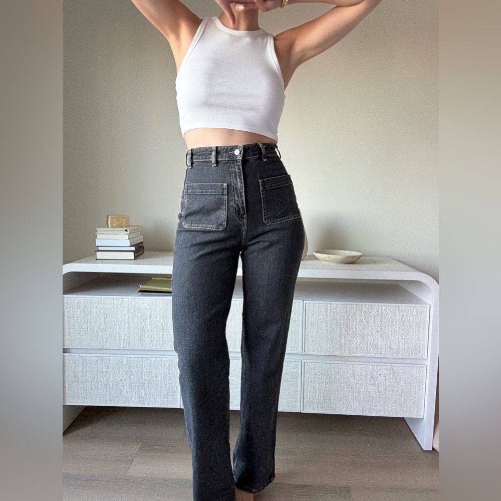 ba&sh Black High Rise Jeans Classic Style